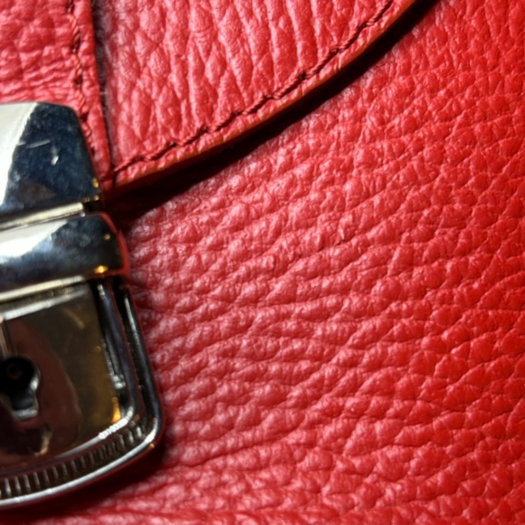 Red Carla Ferreri Rosso Handbag Cross Body Purse Made in Italy - Picture 11 of 13